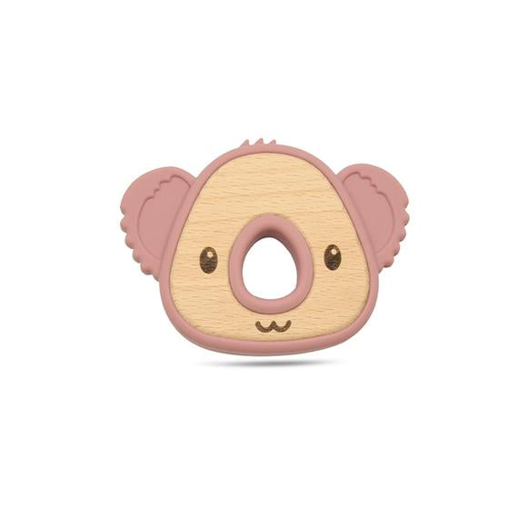Koala-Shaped Silicone and Beechwood Teether