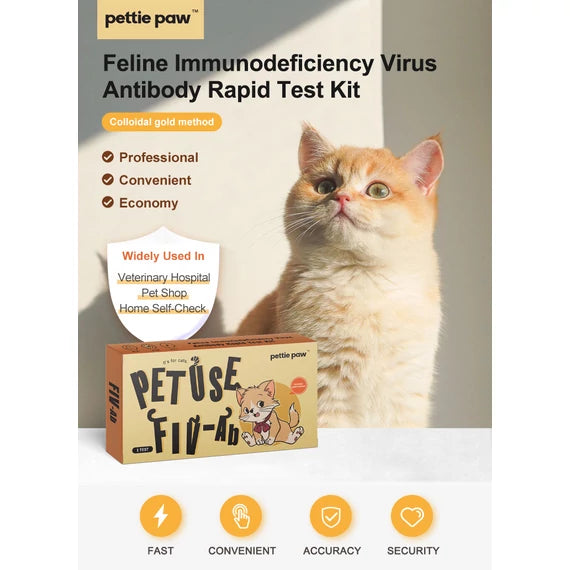FIV-(Felines-Immundefizienzvirus)-Antikörper-Schnelltest für Katzen (1 Stück/Box)