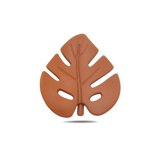 Silicone Leaf Teether - Brown