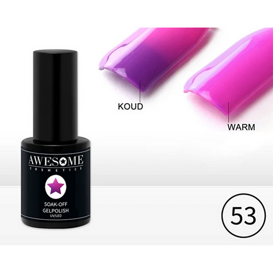 Awesome TPO-free Thermo Gel Polish Purple-Pink 053 (10 ml)