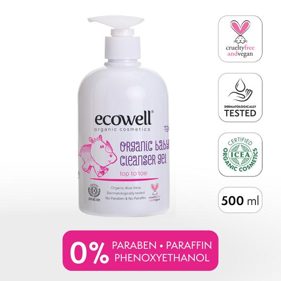 Ecowell Bio-Badegel für Babys (500ml)
