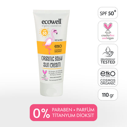 Ecowell Organic Baby Sun Cream SPF 50 (110 g)
