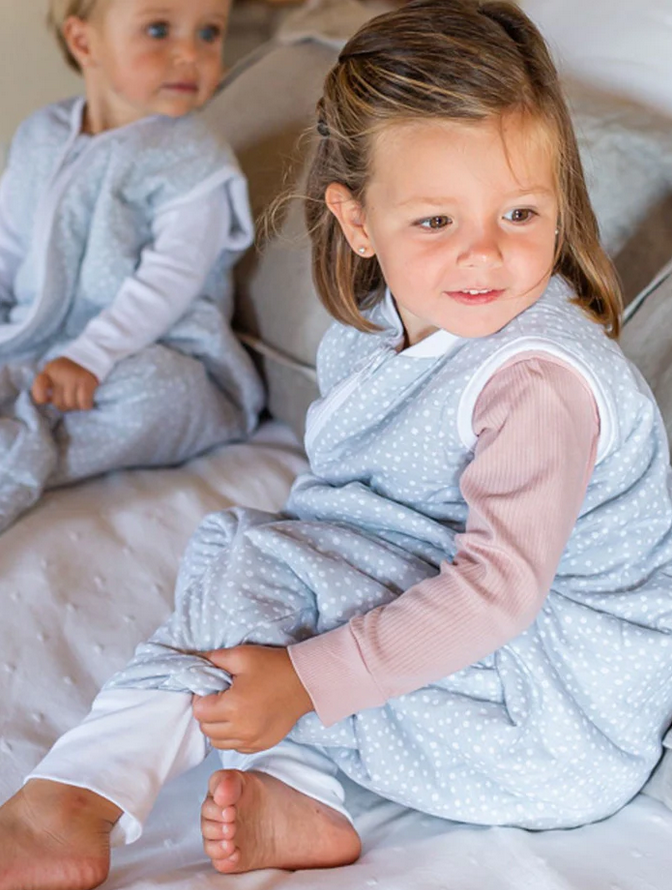 MOLIS&CO Winter Baby Sleeping Jumpsuit (2.5 TOG) - Gray Polka Dot