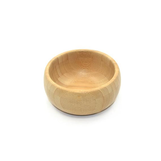 Bamboo Bowl with Pink Silicone Suction Base