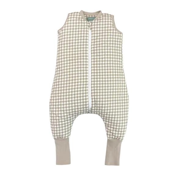 MOLIS&CO Winter-Baby-Schlafoverall mit Socken (2,5 TOG) - Vichy-Beige