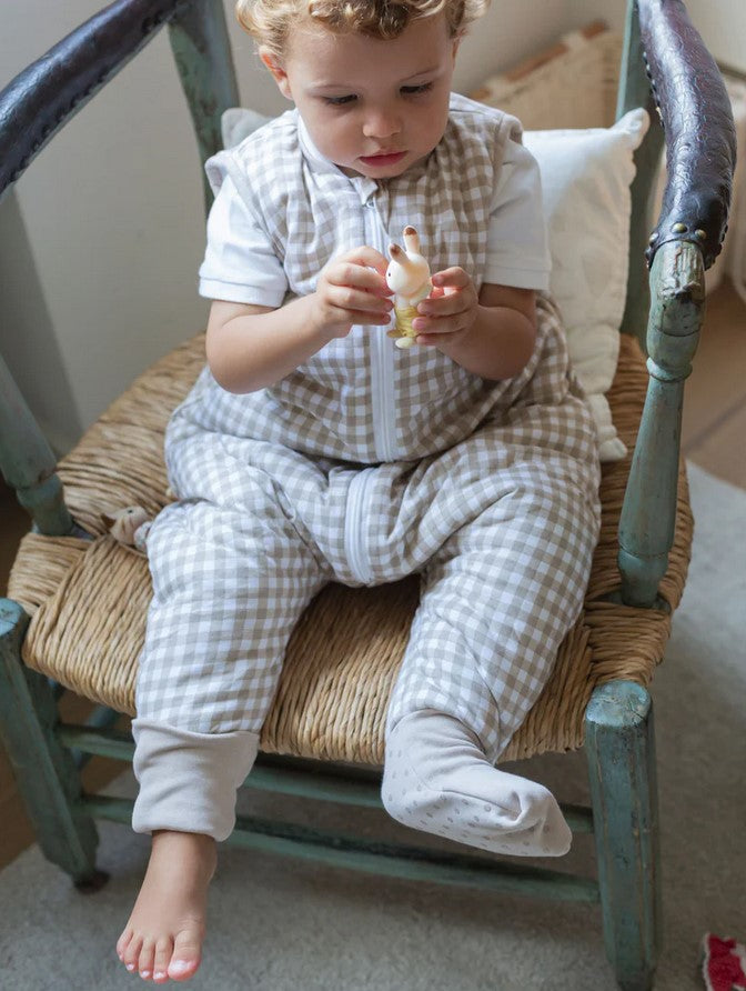 MOLIS&CO Winter Baby Sleeping Jumpsuit with Socks (2.5 TOG) - Vichy Beige