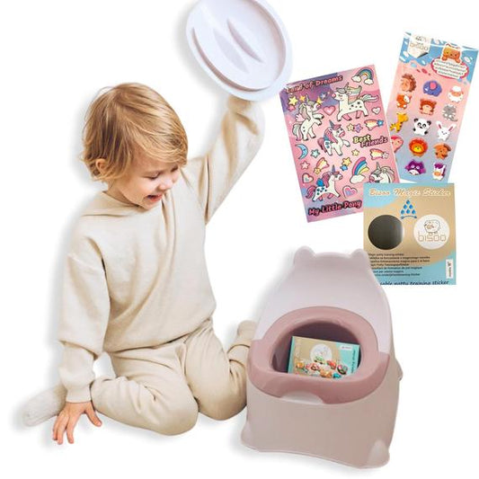 Bisoo Baby Potty with Stickers - Pink