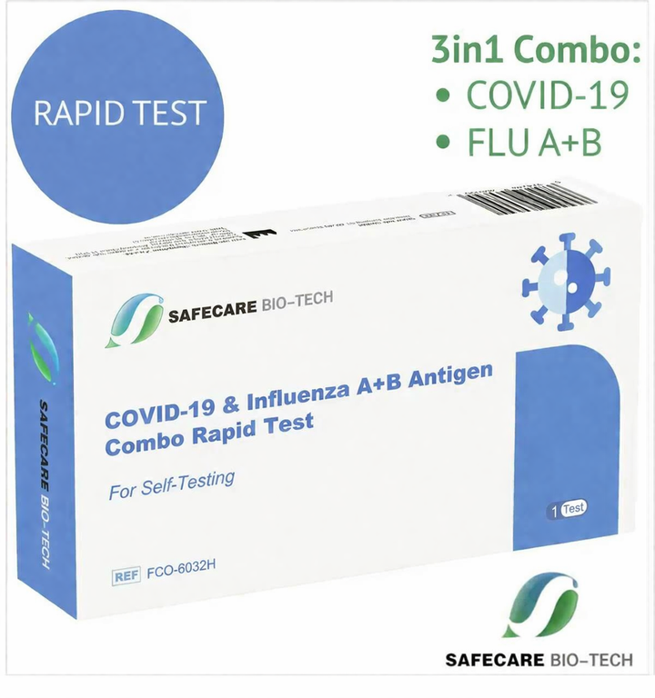 3-in-1 COVID-19 & Influenza A+B Combined Antigen Rapid Test