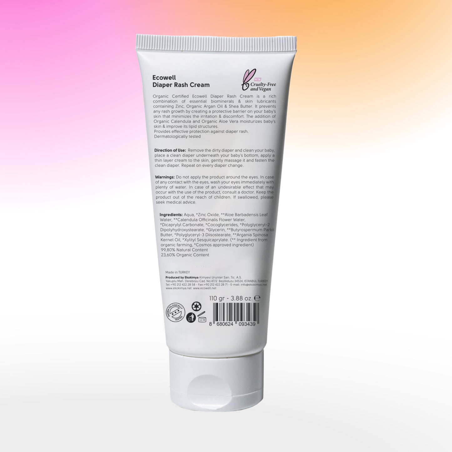 Ecowell Organic Diaper Rash Cream (110 gr)