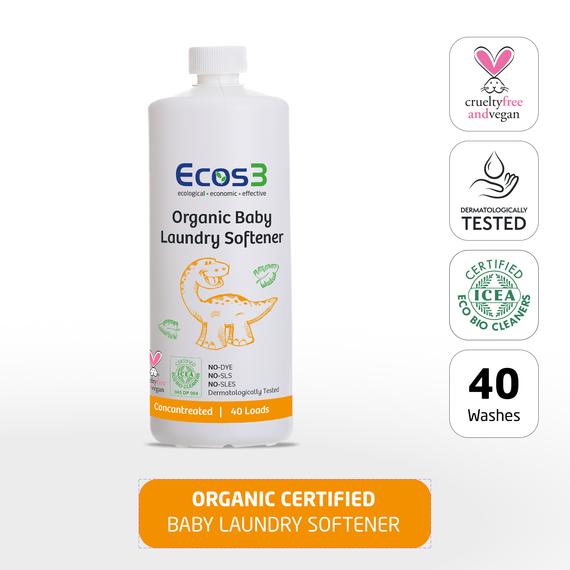 ECOS3 Bio-Weichspüler für Babywäsche (1000 ml)