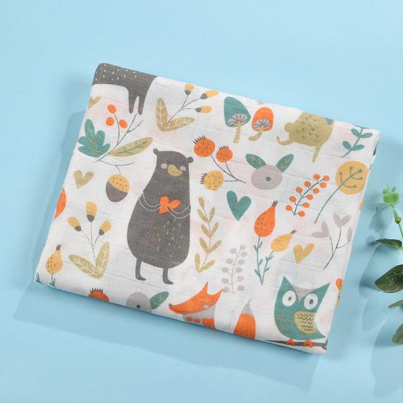 Forest-patterned Muslin Cloth