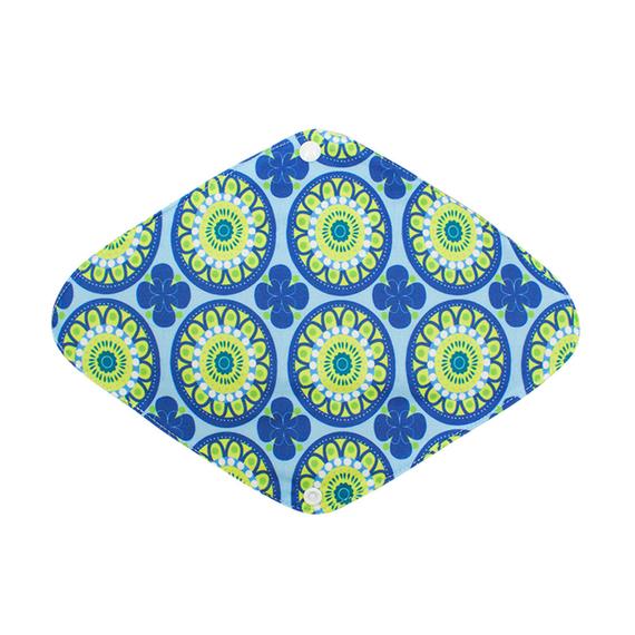 Blaue wiederverwendbare Binde mit geometrischem Muster – Größe L