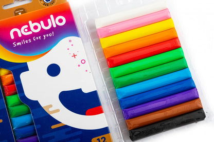 NEBULO Modelliermasse-Set (12 Farben, 200 g)