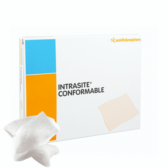 INTRASITE anpassungsfähiger steriler imprägnierter Verband (10×10 cm)