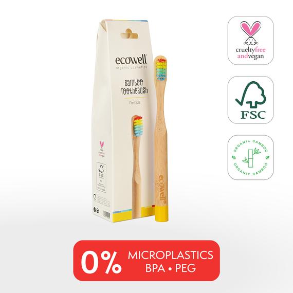 Ecowell Bio-Bambuszahnbürste für Kinder