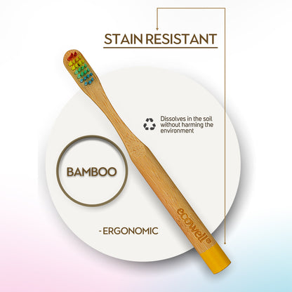 Ecowell Bio-Bambuszahnbürste für Kinder