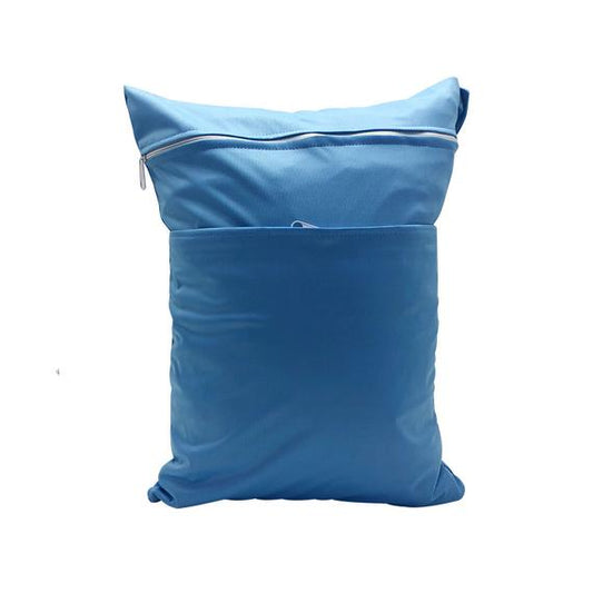 Blue PUL wet bag for diapers