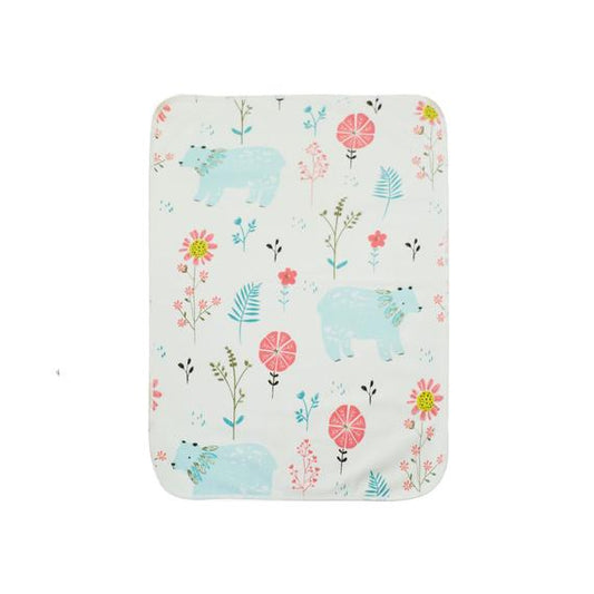 Bear and flower-print Changing Mat