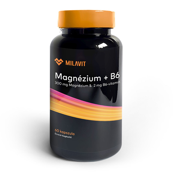 MILAVIT Magnesium + Vitamin B6 Dietary Supplement (60 capsules/box)