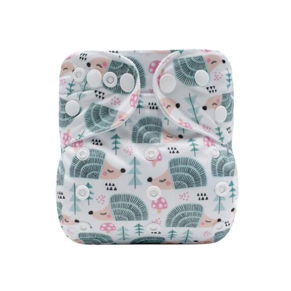 Hedgehog-patterned Pocket Cloth Diaper