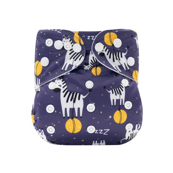 Zebra-patterned Pocket Cloth Diaper