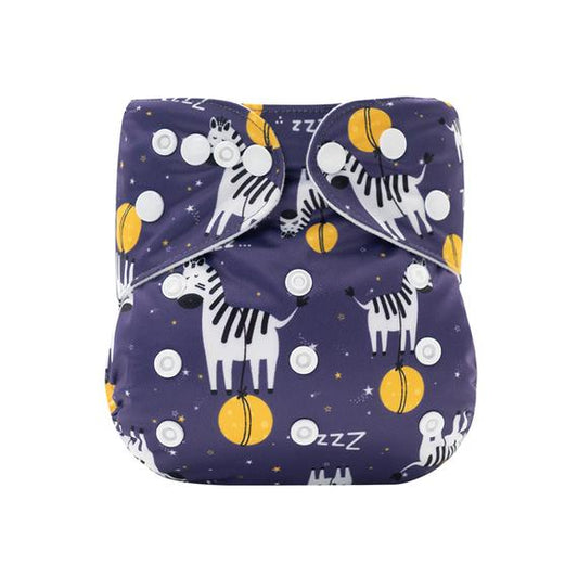Zebra-patterned Pocket Cloth Diaper