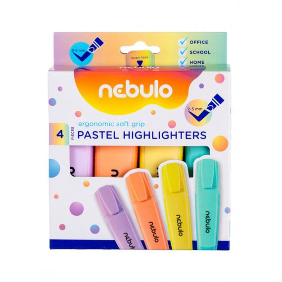 NEBULO Pastel Highlighter Set (4 pcs)