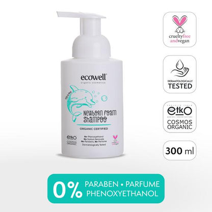 Ecowell Bio-Neugeborenen-Schaumshampoo (300 ml)