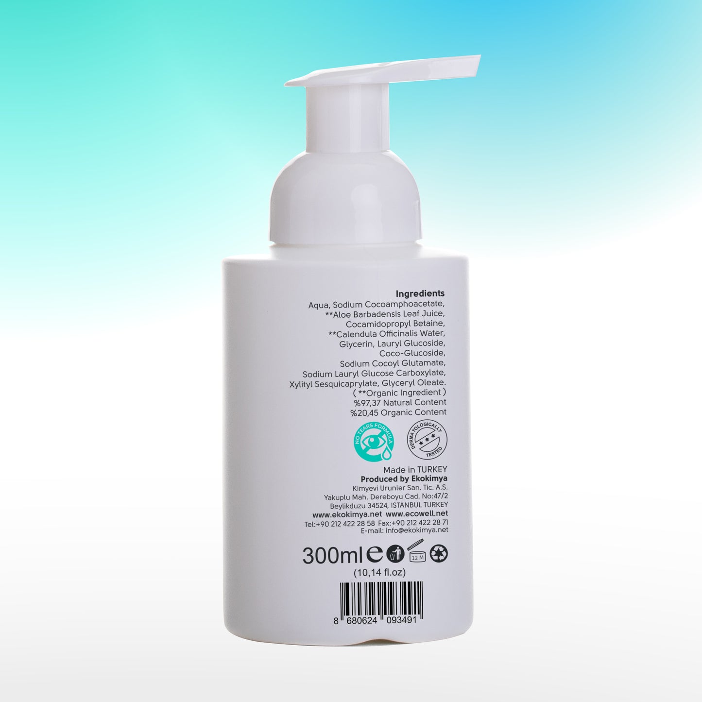 Ecowell Organic Newborn Foam Shampoo (300ml)