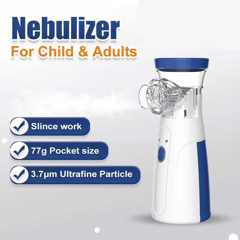 Tragbarer Ultraschall-Inhalator für Kinder und Erwachsene – 3-stufig einstellbarer Vernebler mit leiser Technologie