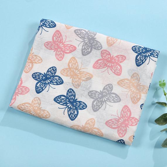 Butterfly-patterned Muslin Cloth