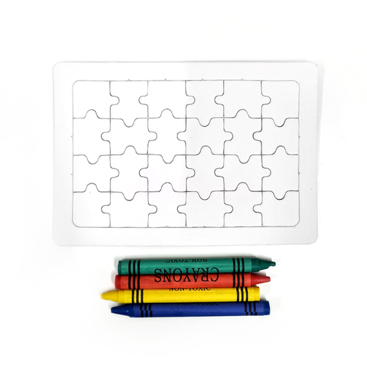Coloring puzzle with crayons (10×15 cm)