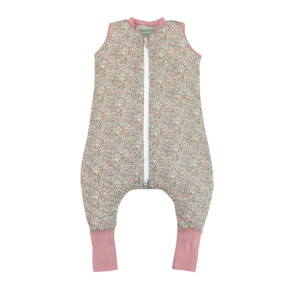 MOLIS&CO Winter-Schlafoverall für Babys mit Socken (2,5 TOG) - Pastellfarben geblümt
