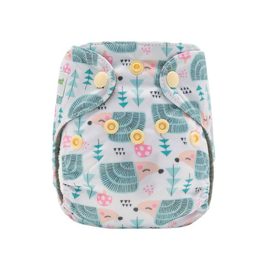 Hedgehog-patterned Newborn AIO Diaper