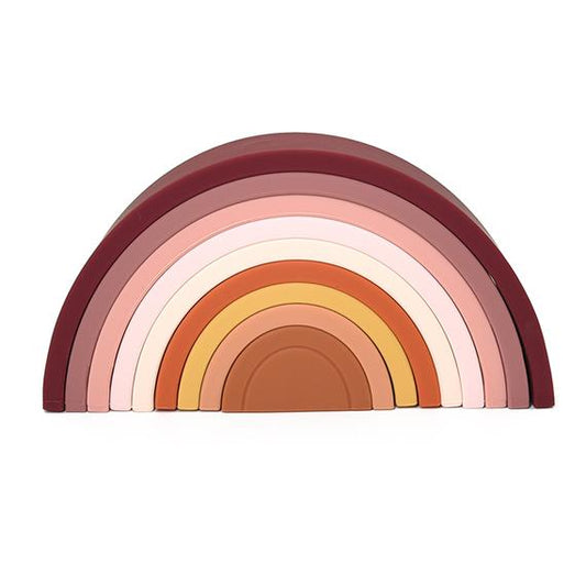 Silicone Rainbow Building Set - Dark Nude