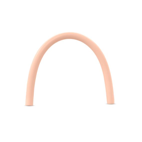 Peach-colored Silicone Straw