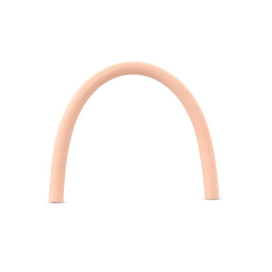 Peach-colored Silicone Straw
