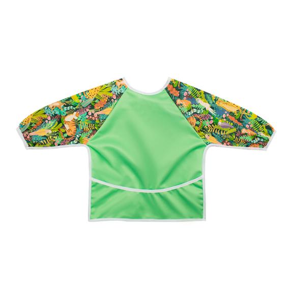 Tropical-patterned Washable Long Sleeve Bib