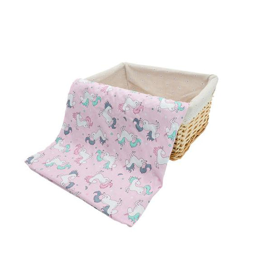 Unicorn-print Baby Blanket