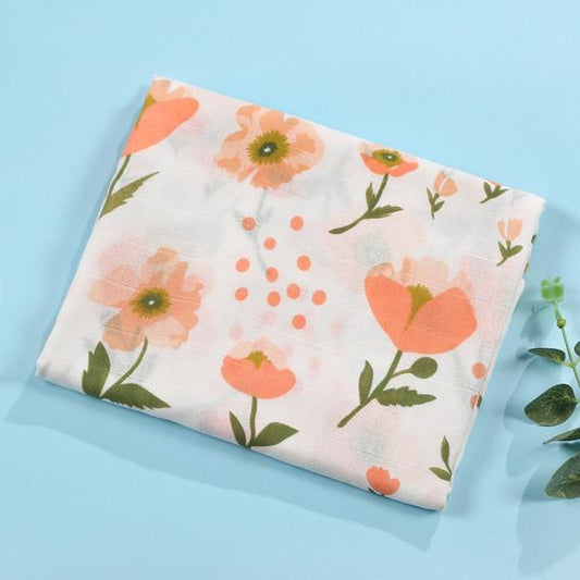 Flower-patterned Muslin Cloth