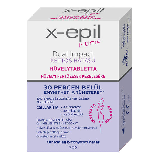 X-Epil Intimo Dual Impact Vaginaltabletten mit Doppelwirkung (7 Stück)