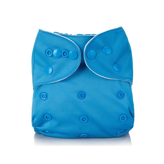 Blaue Stoffwindel mit Tasche