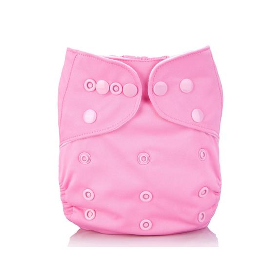 Rosa Stoffwindel mit Tasche