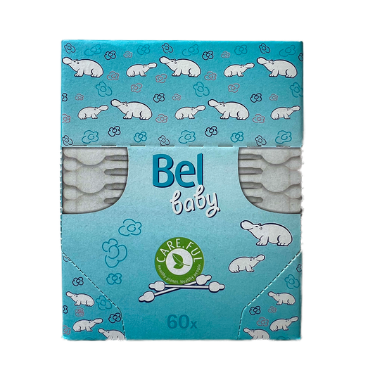 Bel Baby Wattestäbchen – plastikfrei (60 Stück)